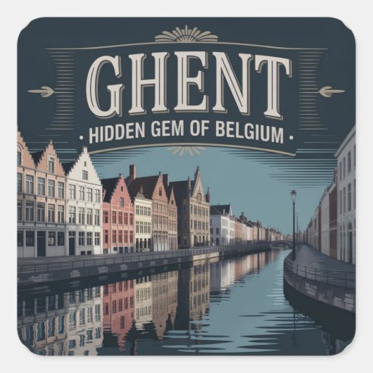 Ghent – Hidden Gem of Belgium スクエアシール (正面)