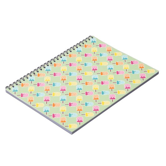 Ghiacciolo notebook - Colorful Popsicle Pattern ノートブック (左側)