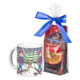 Ghirardelliの熱いココアが付いているスキー女の子のクラシックなマグ コーヒーマグカップ