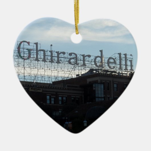Ghirardelli正方形のサンフランシスコ セラミックオーナメント (正面)
