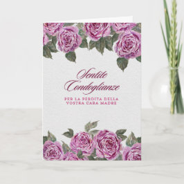 Ghirlanda di Anemoni Simpatia Sympathy Italian カード