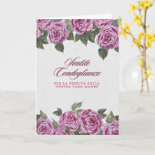 Ghirlanda di Anemoni Simpatia Sympathy Italian カード (黄色い花)