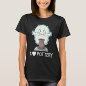 Ghos Halloween For Women I Love Pottery Tシャツ (正面)