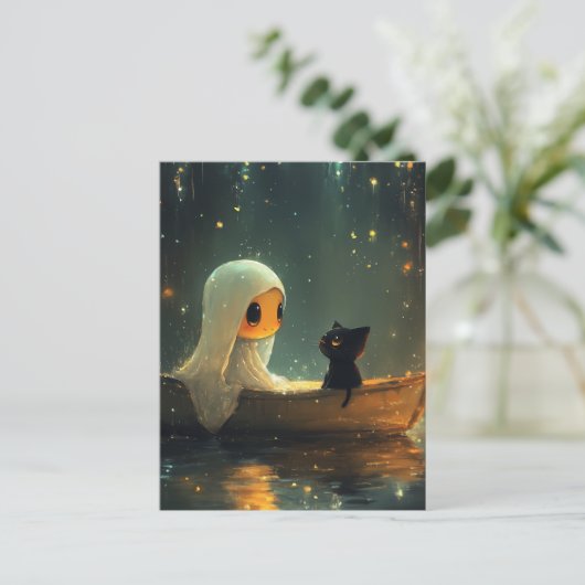 Ghost and a Cat in a Boat ポストカード (スタンド正面)