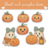 Ghost and Pumpkin Boos Sticker Sheet  シール (正面)