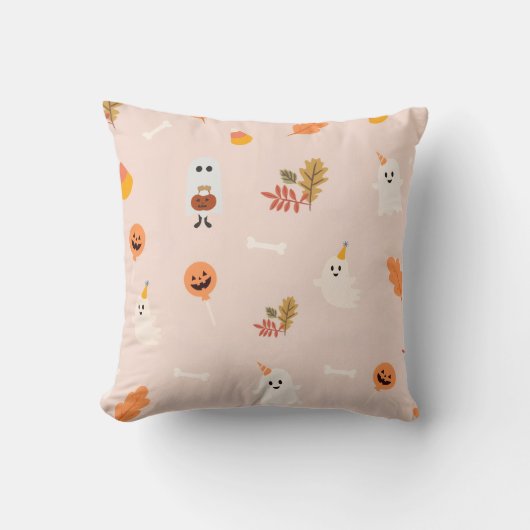 GHOST AND PUMPKIN CANDY クッション (正面)
