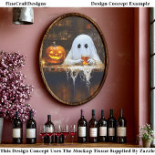 Ghost at Haunted Halloween Bar EA2L Decoupage 薄葉紙