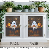 Ghost at Haunted Halloween Bar EA2L Decoupage 薄葉紙