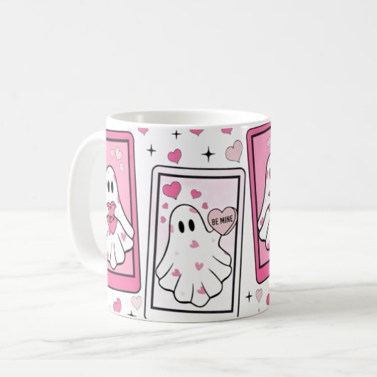 Ghost Bae Mug – Cute Spooky Coffee Cup コーヒーマグカップ (正面左)