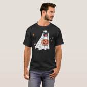 Ghost Black Pitbull Boo Dog Lover Halloween Costum Tシャツ (正面フル)
