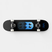 ghost bleu noir nom perso Fan art Pac-Man スケートボード (横)