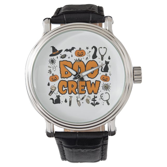 Ghost Boo Crew Hand Watch – Spooky Season Style 腕時計 (正面)