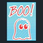 Ghost, Boo!, funny poster, typography poster, ポスター<br><div class="desc">Ghost,  Boo!,  funny poster,  typography poster,  funny typography

- Playing With Stripes series,  blue and red  stripes,  typography poster,  typography t shirt, </div>