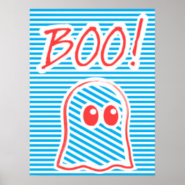Ghost, Boo!, funny poster, typography poster, ポスター