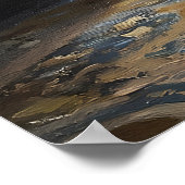 Ghost Brushing Teeth Bathtub Print, Bathroom Dark ポスター (角)