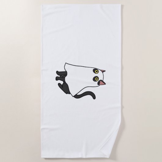 Ghost Cat Classic T-Shirt_2 ビーチタオル (正面)