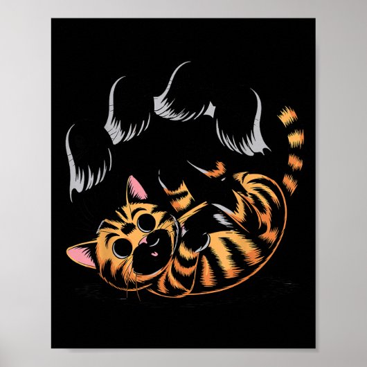 Ghost Cat Meme Funny Halloween Soky Kitty  ポスター (正面)