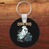 Ghost Code Boo In The Icu Nursing Gift For Hallowe キーホルダー (正面)
