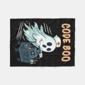 Ghost Code Boo In The Icu Nursing Gift For Hallowe フリースブランケット (正面(横))