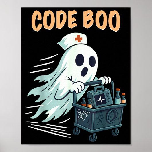 Ghost Code Boo In The Icu Nursing Gift For Hallowe ポスター (正面)
