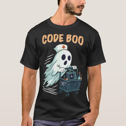Ghost Code Boo In The Icu Nursing Gift For Hallowe Tシャツ (正面)