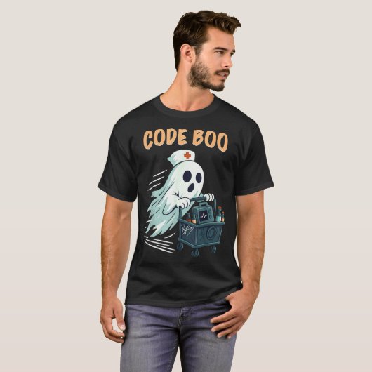 Ghost Code Boo In The Icu Nursing Gift For Hallowe Tシャツ (正面フル)