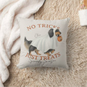 Ghost Costume Dog Dachshund Spooky Season クッション (ブランケット)