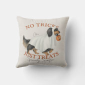 Ghost Costume Dog Dachshund Spooky Season クッション (裏面)