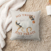 Ghost Costume Dog German Shepherd Spooky Season クッション (ブランケット)