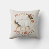 Ghost Costume Dog German Shepherd Spooky Season クッション (裏面)