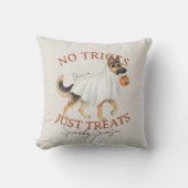 Ghost Costume Dog German Shepherd Spooky Season クッション (正面)