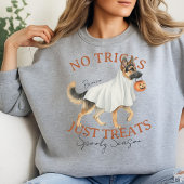 Ghost Costume Dog German Shepherd Spooky Season スウェットシャツ