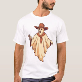 Ghost Cowboy Halloween Funny Haunted Costume Tシャツ