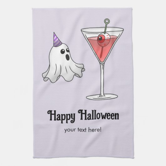 Ghost & Creepy Party Cocktail キッチンタオル (縦)