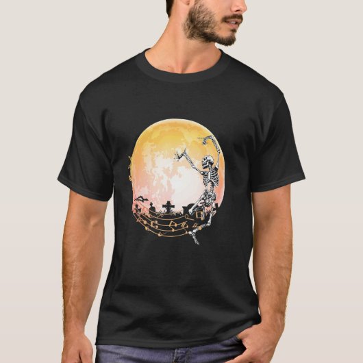 Ghost Dancing Witch Skeletal in a Graveyard Tシャツ (正面)