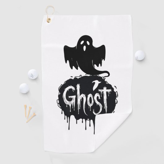 Ghost – Dark Horror Dripping Text Art ゴルフタオル (インサイチュ)