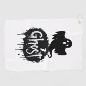 Ghost – Dark Horror Dripping Text Art ゴルフタオル (横)