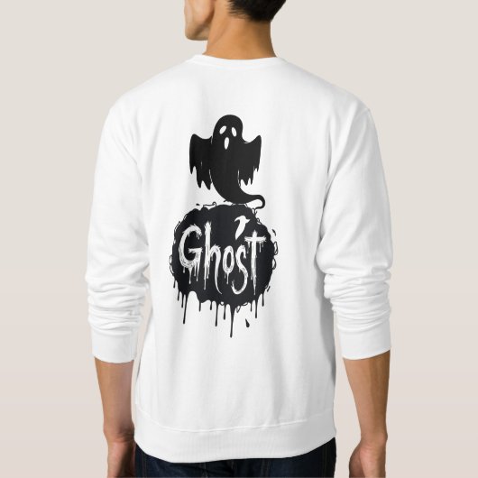 Ghost – Dark Horror Dripping Text Art スウェットシャツ (裏面)