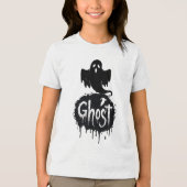 Ghost – Dark Horror Dripping Text Art トライブレンドＴシャツ (正面)