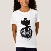 Ghost – Dark Horror Dripping Text Art Tシャツ (正面)