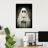 Ghost Drinking Cocktail Espresso Martini Print ポスター (ホームオフィス)