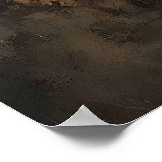 Ghost Drinking Coffee In Fall Forest Print, Ghost ポスター (角)