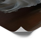 Ghost Drinking Coffee Print, Ghost Tea Whimsical ポスター (角)