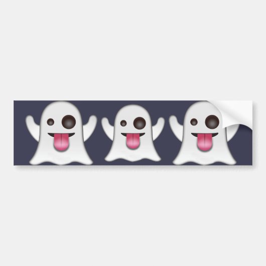 ghost_emoji バンパーステッカー (正面)