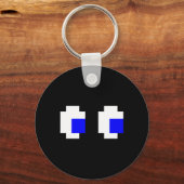 Ghost Eyes Pixel Arcade Video Game 8-bit Matching  キーホルダー (正面)