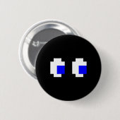 Ghost Eyes Pixel Arcade Video Game 8-bit Matching  缶バッジ (正面&裏面)
