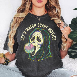 Ghost Face Let's Watch Scary Movies Bubblegum Tシャツ