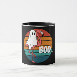 Ghost Flamingo Funny Halloween マグカップ