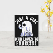 Ghost Funny Gym Workout Bodybuilding Soky Hallowee カード (黄色い花)