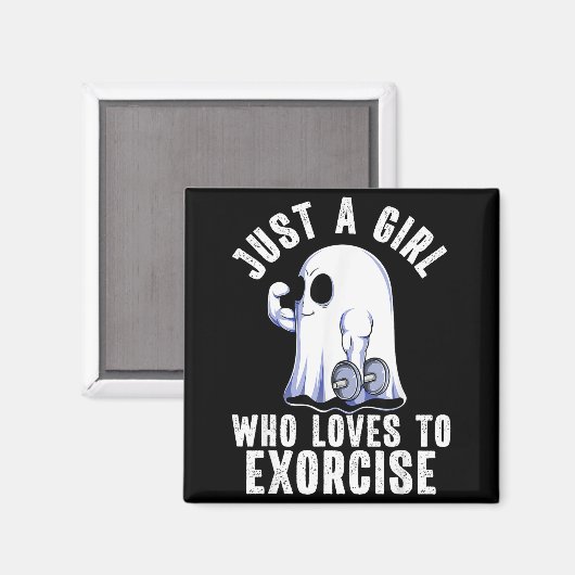 Ghost Funny Gym Workout Bodybuilding Soky Hallowee マグネット (正面/裏面)